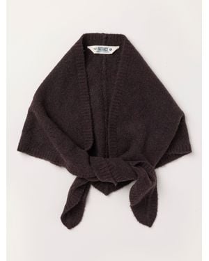 FatFace Fatface Halle Chocolate Wool Rich Soft Triangle Scarf - Black