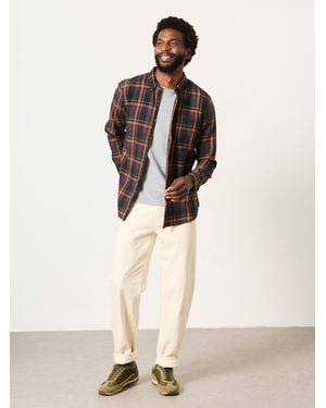 FatFace Fatface Selson Long Sleeve Check Shirt - Natural