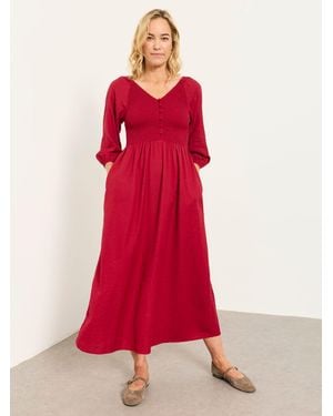 FatFace Adele Midi Dress - Red