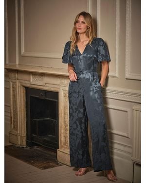 FatFace Azalea Regular Jacquard Jumpsuit - Brown