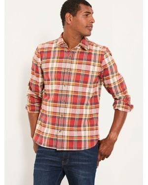 FatFace Fatface Routh Long Sleeve Check Shirt - Red