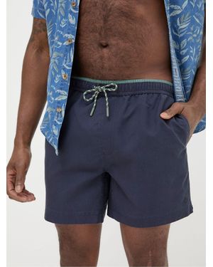 FatFace Fatface Trevose Plain Swim Shorts - Blue