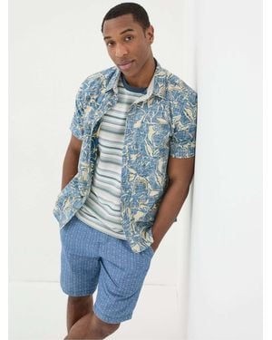 FatFace Vintage Tropical Print Shirt - Blue