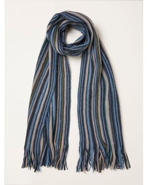 FatFace Fatface Multi Stripe Scarf - Blue