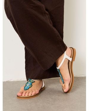 FatFace Zia Beaded Fish Sandal - Brown