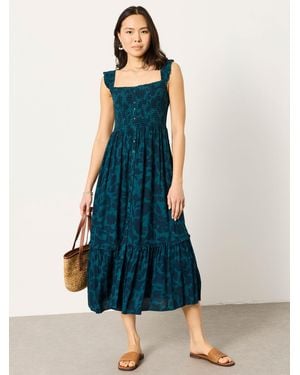 FatFace Fatface Eva Petite Midi Dress - Blue