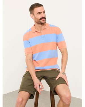 FatFace Fatface Ashton Striped Polo Shirt - Orange