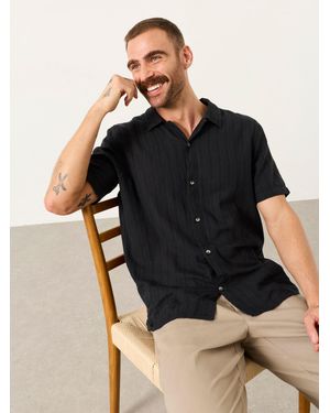 FatFace Fatface Bugle Short Sleeve Shirt - Black