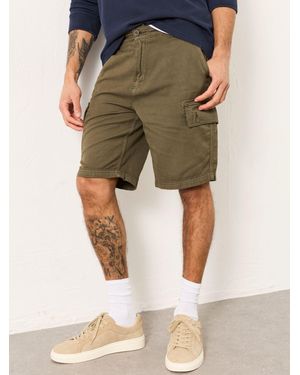 FatFace Fatface Garment Dye Cargo Shorts - Green