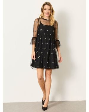 FatFace Fatface Petite Mollie Beaded Dress - Black