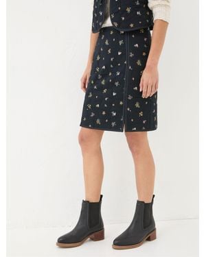 FatFace Fatface Shelby Ditsy Paisley Skirt - Black