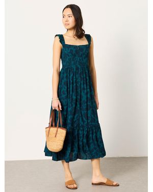 FatFace Fatface Eva Petite Midi Dress - Blue
