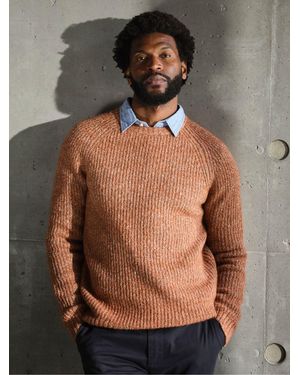 FatFace Sefton Knitted Crew Neck Jumper - Orange