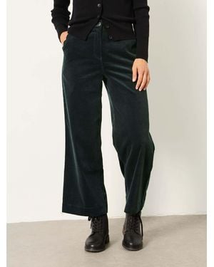 FatFace Hove Wide Leg Cord Trousers - Black