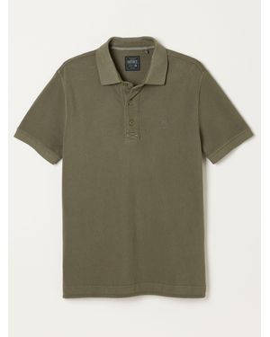 FatFace Fatface Short Sleeve Pique Polo Shirt - Green