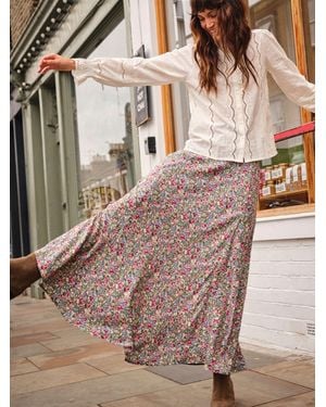 FatFace Fatface Sadie Midi Skirt - Natural