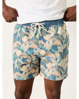 FatFace Fatface Floral Printed Swim Shorts - Blue