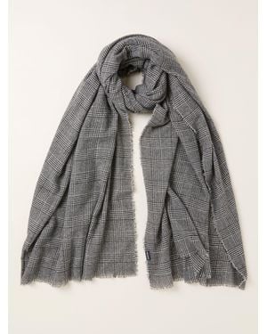 FatFace Fatface Tweed Scarf - Grey