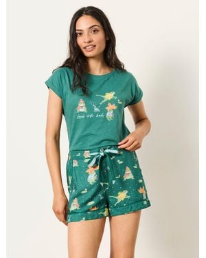 FatFace Fatface Frog Pyjama Shorts - Green