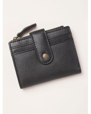 FatFace Leather Cardholder - Black