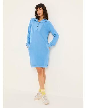 FatFace Fatface 100% Cotton Willa Sweat Dress - Blue