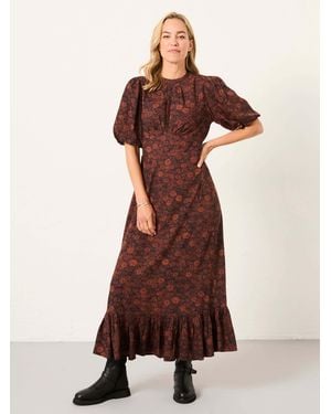FatFace Fatface Mila Regular Midi Dress - Brown