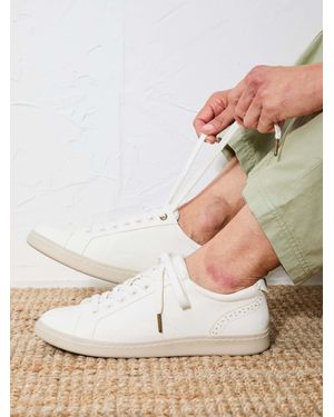 FatFace Nora Lace Up Trainer - Natural