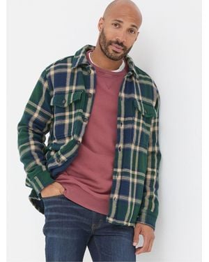 FatFace Fatface Ryton Check Overshirt - Grey