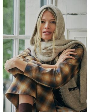 FatFace Ribbed Hooded Scarf - Grey