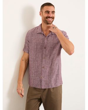 FatFace Fatface Bugle Short Sleeve Shirt - Purple