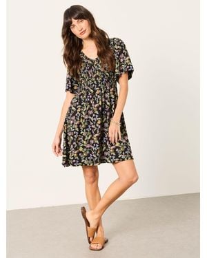 FatFace Fatface Emma Floral Jersey Dress - Natural