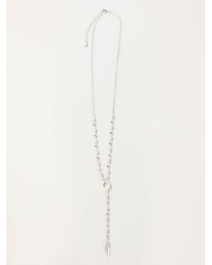 FatFace Leaf Drop Necklace - Natural