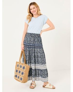 FatFace Jayla Maxi Skirt - Blue