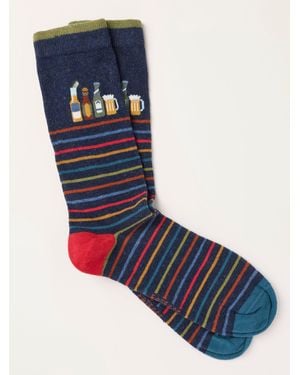 FatFace Beer Socks - Blue