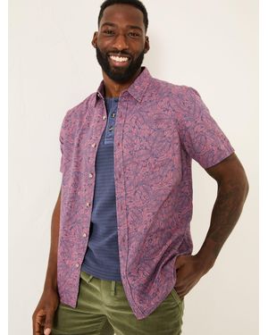 FatFace Fatface Short Sleeve Shirt - Purple