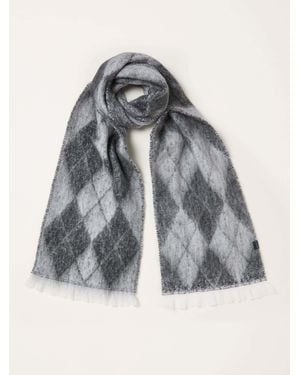 FatFace Fatface Argyle Scarf - Grey