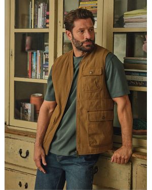 FatFace Rydal Canvas Gilet - Green