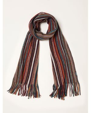 FatFace Fatface Multi Stripe Scarf - Orange