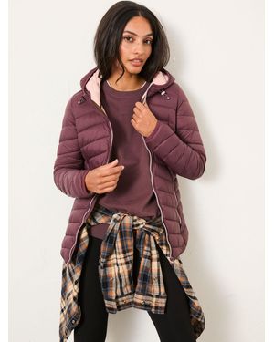 FatFace Fatface Ruby Lightweight Puffer Coat - Purple