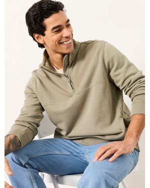 FatFace Brooke Quarter Neck Sweat Top - Natural