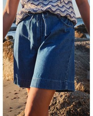FatFace Fatface Amberly Denim Shorts - Blue