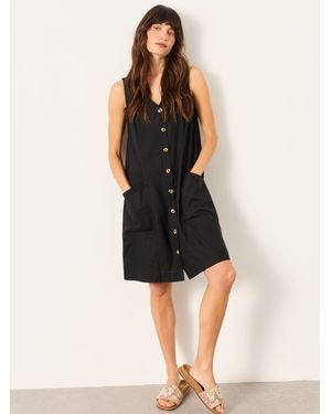 FatFace Fatface Jena Petite Linen Dress - Black