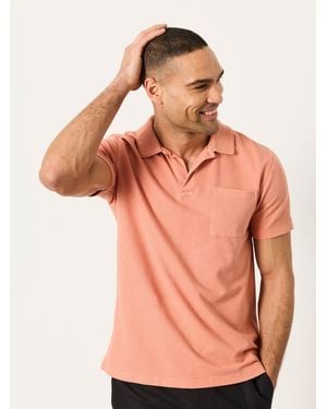FatFace Fatface Albury Textured Polo Shirt - Pink