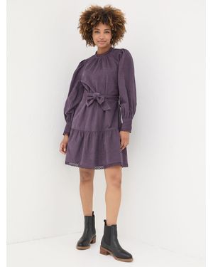 FatFace Fatface Adley Cord 100% Cotton Dress - Purple