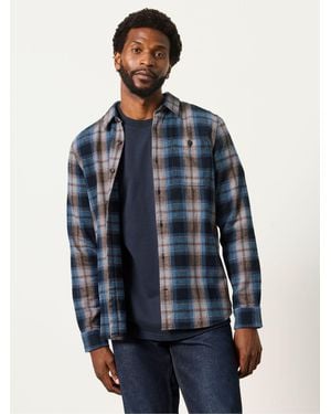 FatFace Oban Long Sleeve Check Shirt - Blue