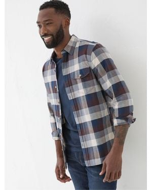 FatFace Long Sleeve Buffalo Check Shirt - Blue