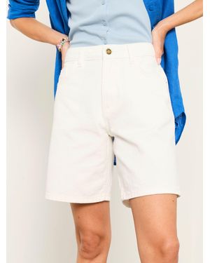 FatFace Fatface Isabelle Bermuda Denim Shorts - White