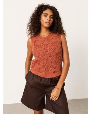 FatFace Palm Pattern 2-In-1 Tank - Orange