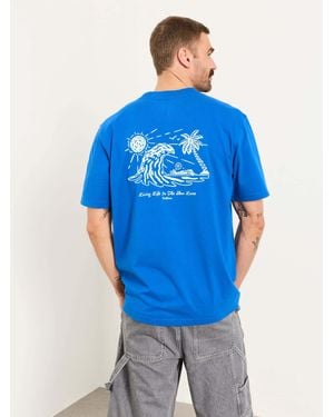 FatFace Gnarly Surf Relaxed Fit Graphic T-Shirt - Blue