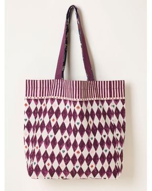 FatFace Fatface V & A Fatface Printed Reversible Tote Bag - Red